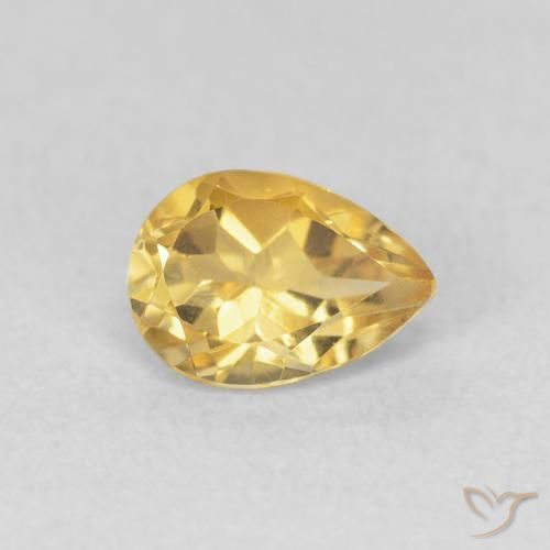 Citrino Dorato naturale da 0.76 ct, Forma a pera, VVS