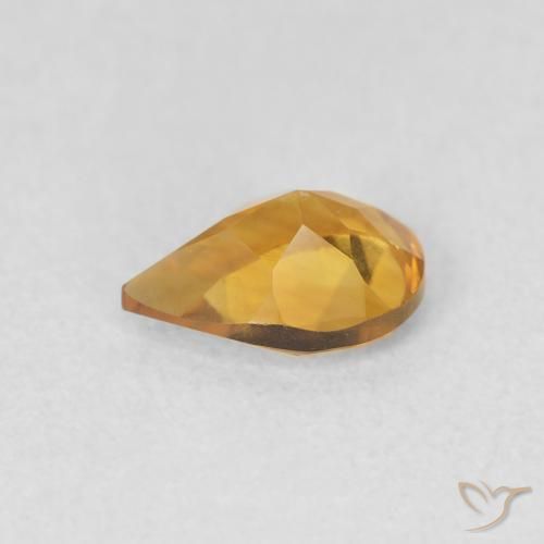 Citrino Medium Light-Golden naturale da 0.60 ct, Forma a pera, VVS