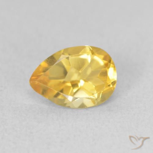 0.67ct Naturale Oro medio Citrino, Forma a pera, VVS-VS