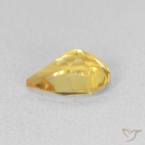 Citrino Oro medio naturale da 0.67 ct, Forma a pera, VVS-VS