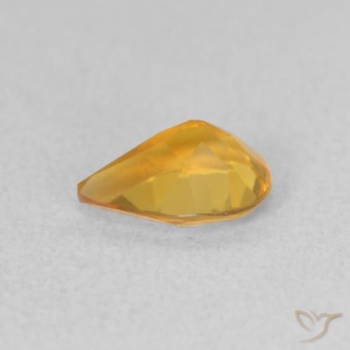 Citrino Arancio dorato naturale da 0.58 ct, Forma a pera, VVS-VS