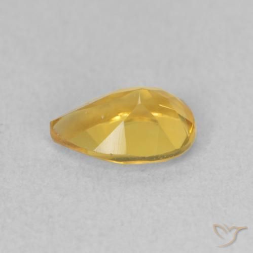 Citrino Dorato medio naturale da 0.66 ct, Forma a pera, VVS-VS
