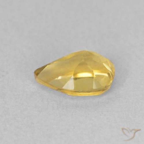 Citrino Arancio dorato naturale da 0.63 ct, Forma a pera, VVS-VS