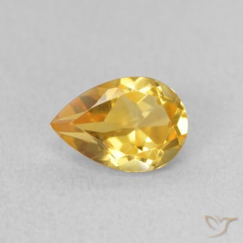 0.66ct Naturale Dorato Citrino, Forma a pera, VVS-VS