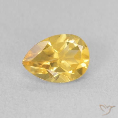 0.71ct Naturale Arancio dorato Citrino, Forma a pera, VS