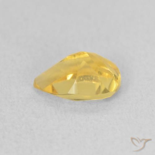 Citrino Arancio dorato naturale da 0.71 ct, Forma a pera, VS