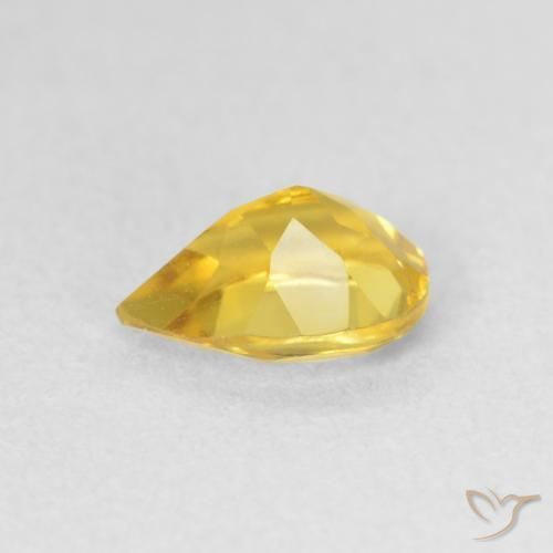 Citrino Arancio dorato naturale da 0.64 ct, Forma a pera, VVS-VS