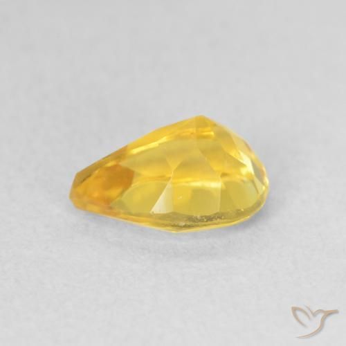 Citrino Arancio dorato naturale da 0.67 ct, Forma a pera, VVS-VS