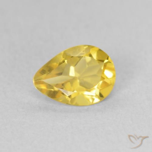 0.61ct Naturale Arancio dorato Citrino, Forma a pera, VVS-VS
