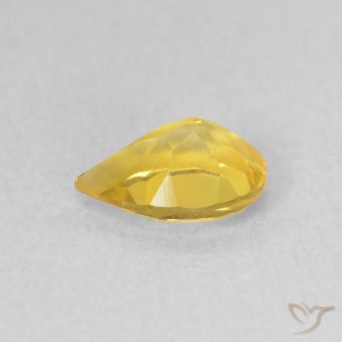 Citrino Arancio dorato naturale da 0.60 ct, Forma a pera, VS