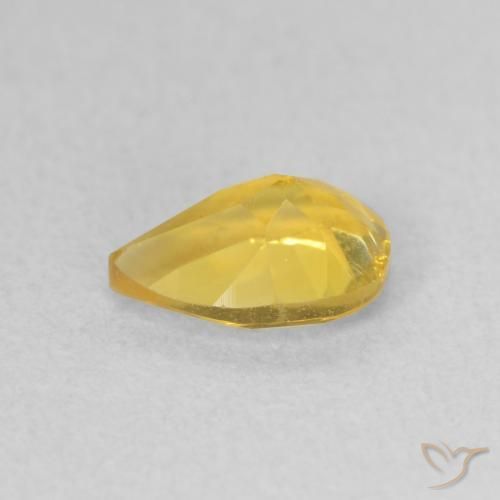 Citrino Arancio dorato naturale da 0.66 ct, Forma a pera, VS
