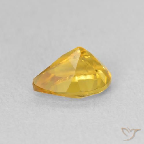 Citrino Arancio dorato naturale da 0.73 ct, Forma a pera, VS