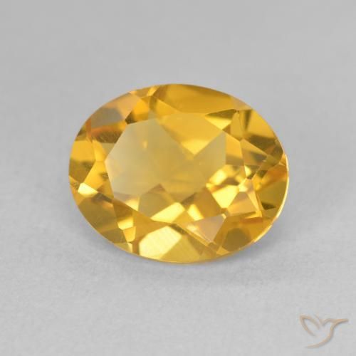 Citrino Oro medio naturale da 3.26 ct, Ovale, VS