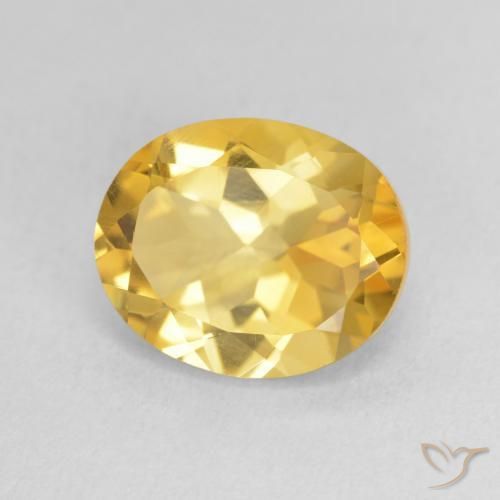 Citrino Dorato naturale da 3.52 ct, Ovale, VS