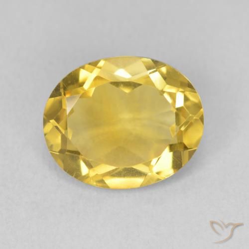 3.17ct Naturale Dorato medio Citrino, Ovale, VVS-VS