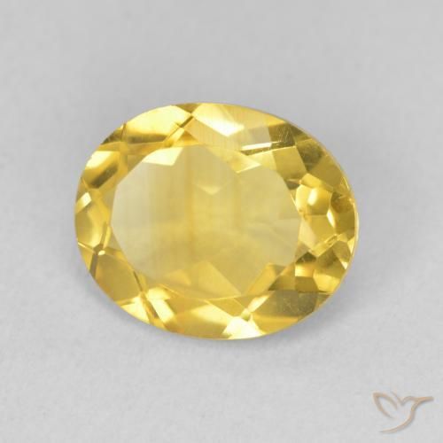 Citrino Dorato medio naturale da 3.17 ct, Ovale, VVS-VS