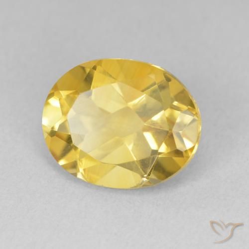Citrino Dorato medio naturale da 3.21 ct, Ovale, VVS-VS