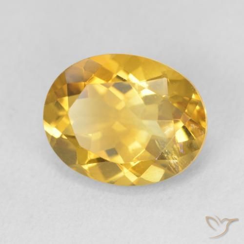 Citrino Dorato naturale da 3.49 ct, Ovale, VS