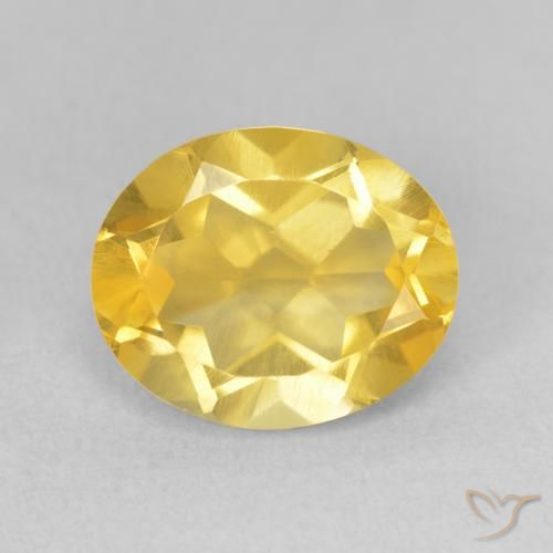 3.26ct Naturale Dorato medio Citrino, Ovale, VS