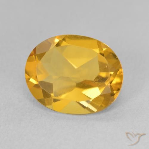Citrino Arancio Dorato Profondo naturale da 2.94 ct, Ovale, VS