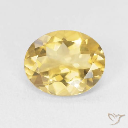 3.15ct Naturale Dorato medio Citrino, Ovale, VVS