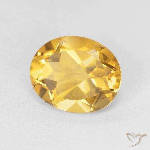 Citrino Dorato scuro naturale da 3.38 ct, Ovale, VVS