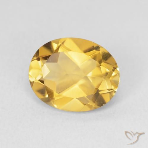 Citrino Dorato naturale da 3.15 ct, Ovale, VVS