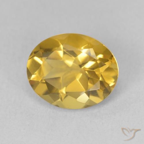 Citrino Oro profondo naturale da 3.39 ct, Ovale, VVS-VS
