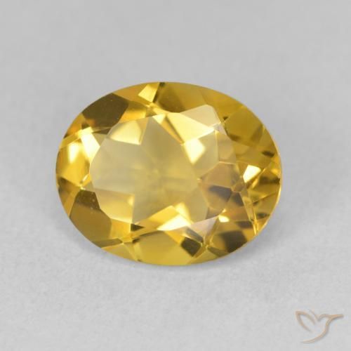 Citrino Oro profondo naturale da 3.18 ct, Ovale, VVS-VS