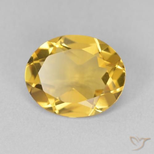 Citrino Dorato medio naturale da 2.86 ct, Ovale, VVS-VS