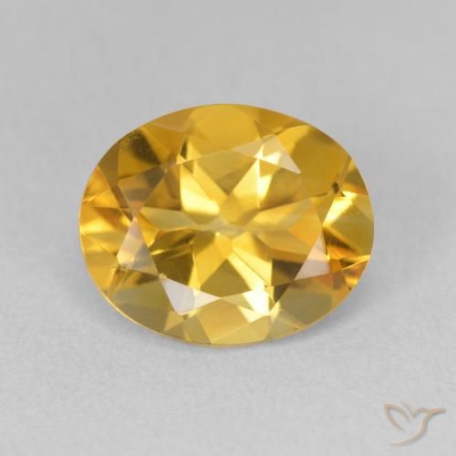 3.28ct Naturale Dorato Citrino, Ovale, VVS
