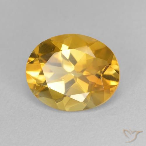 Citrino Dorato naturale da 3.28 ct, Ovale, VVS
