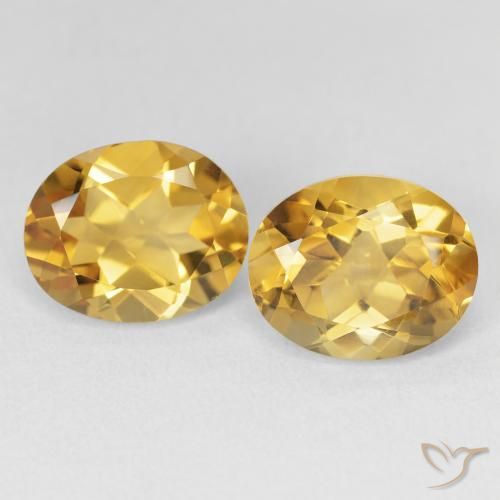 6.81ctw Naturale Medium Light-Golden Citrino, Ovale, VVS-VS
