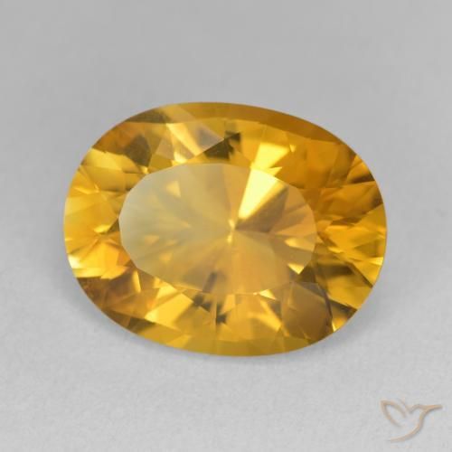 Citrino Medium Light-Golden naturale da 6.35 ct, Ovale, VVS-VS