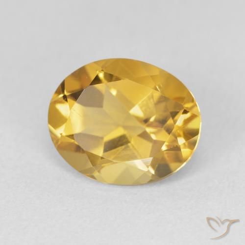 Citrino Dorato naturale da 3.48 ct, Ovale, VVS-VS