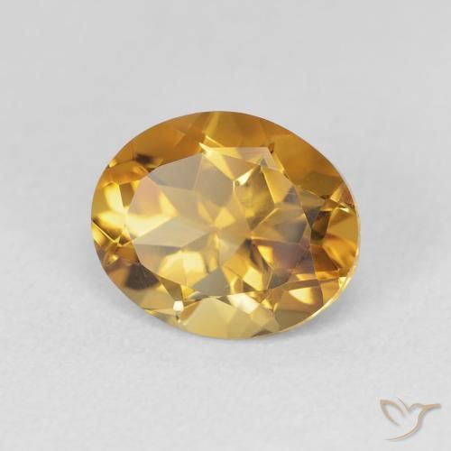 Citrino Arancio-Oro naturale da 3.06 ct, Ovale, VVS-VS