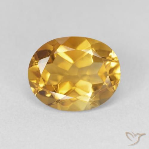 3.30ct Naturale Arancione-Oro medio Citrino, Ovale, VVS-VS