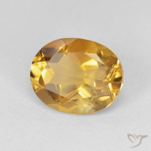 Citrino Arancione-Oro medio naturale da 3.30 ct, Ovale, VVS-VS