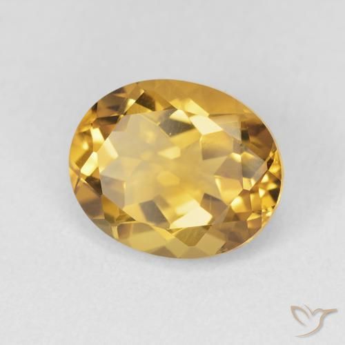 Citrino Oro profondo naturale da 3.47 ct, Ovale, VVS-VS