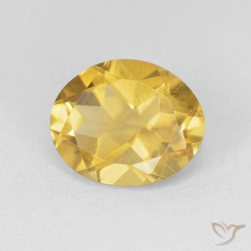 Citrino Dorato medio naturale da 3.20 ct, Ovale, VVS-VS
