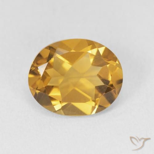 3.20ct Naturale Medium Dark-Golden Citrino, Ovale, VVS-VS