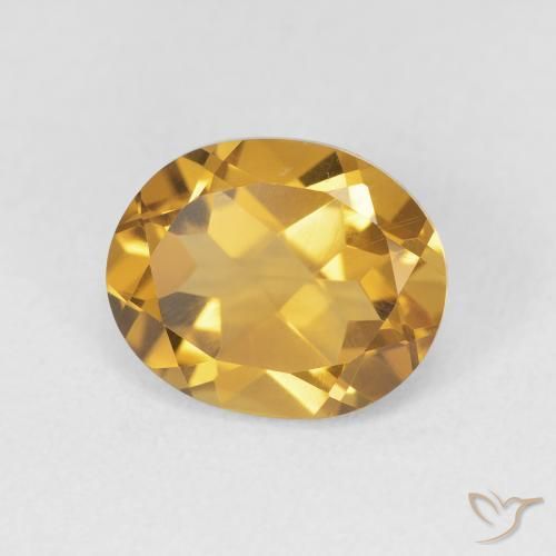 Citrino Medium Dark-Golden naturale da 3.20 ct, Ovale, VVS-VS