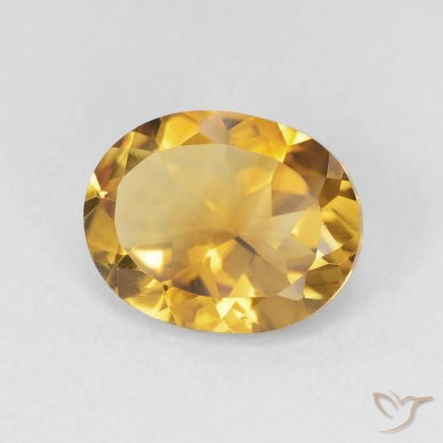 Citrino Arancio dorato naturale da 3.11 ct, Ovale, VVS-VS