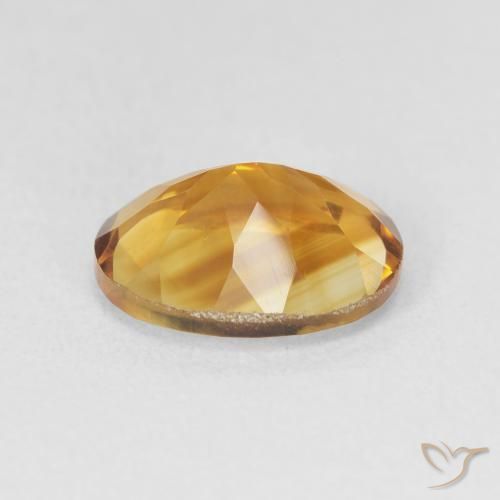 Citrino Arancio dorato naturale da 3.11 ct, Ovale, VVS-VS