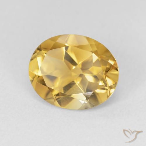 Citrino Oro profondo naturale da 3.25 ct, Ovale, VVS-VS