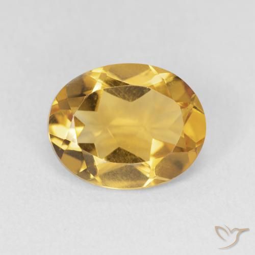 3.23ct Naturale Medium Light-Golden Citrino, Ovale, VVS-VS