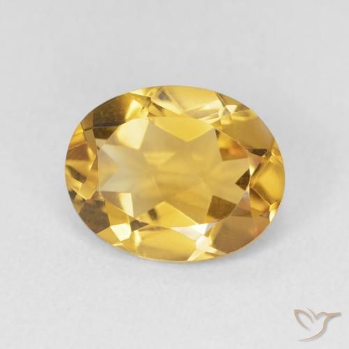 Citrino Medium Light-Golden naturale da 3.23 ct, Ovale, VVS-VS