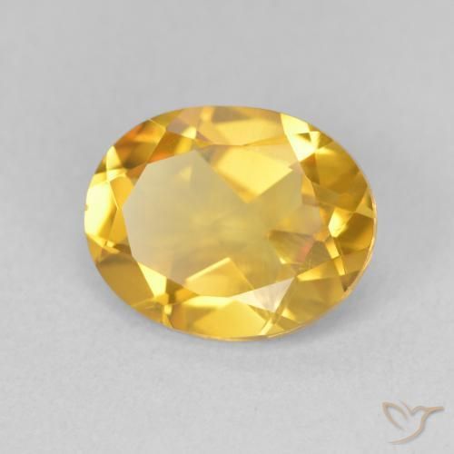 Citrino Oro medio naturale da 3.11 ct, Ovale, VVS