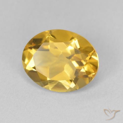 Citrino Dorato naturale da 3.03 ct, Ovale, VVS-VS