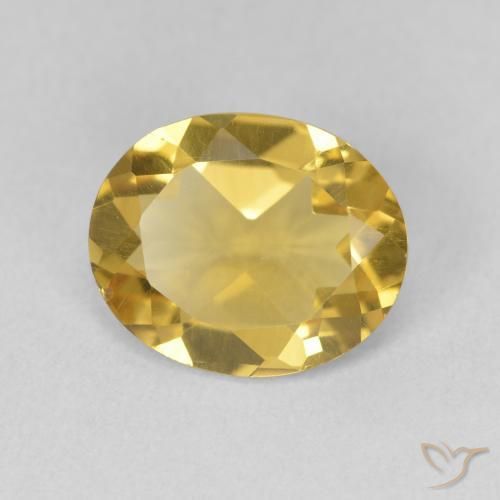 Citrino Dorato medio naturale da 2.44 ct, Ovale, VVS-VS